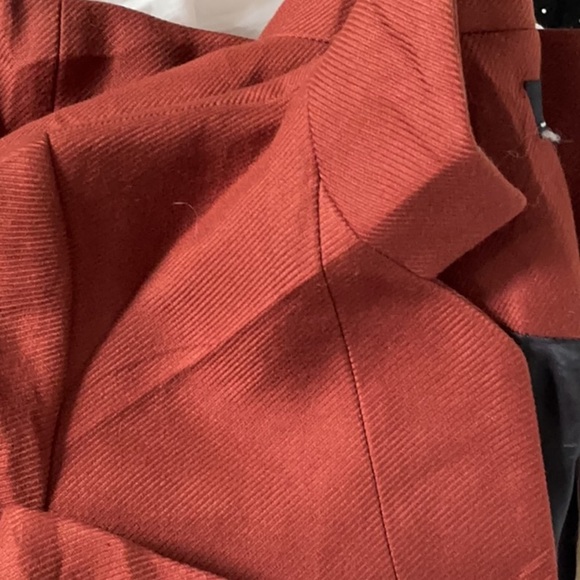 Zara Rust wool burnt orange red coat Women's Coat size xs - Picture 9 of 13